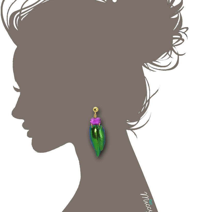 Miccy's | Gemma Beetle - Petite | Skins Earrings
