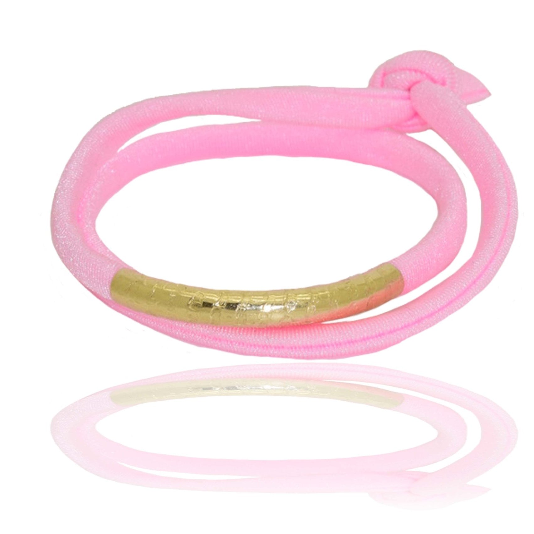 Miccy's | Baby Pink 14K Golden Tube Bracelet