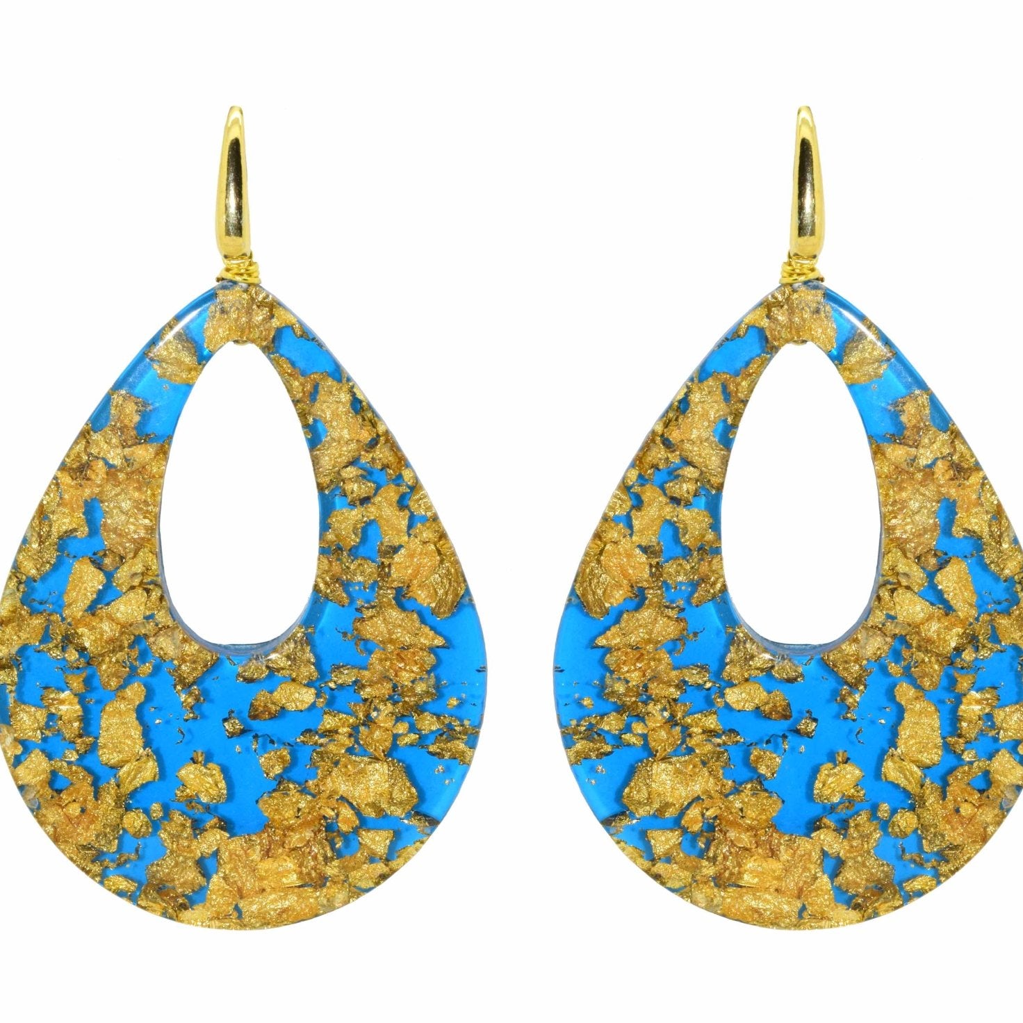 Miccy's | Blue Louis XIV Electric Blue - Le Roi Soleil | Resin Earrings