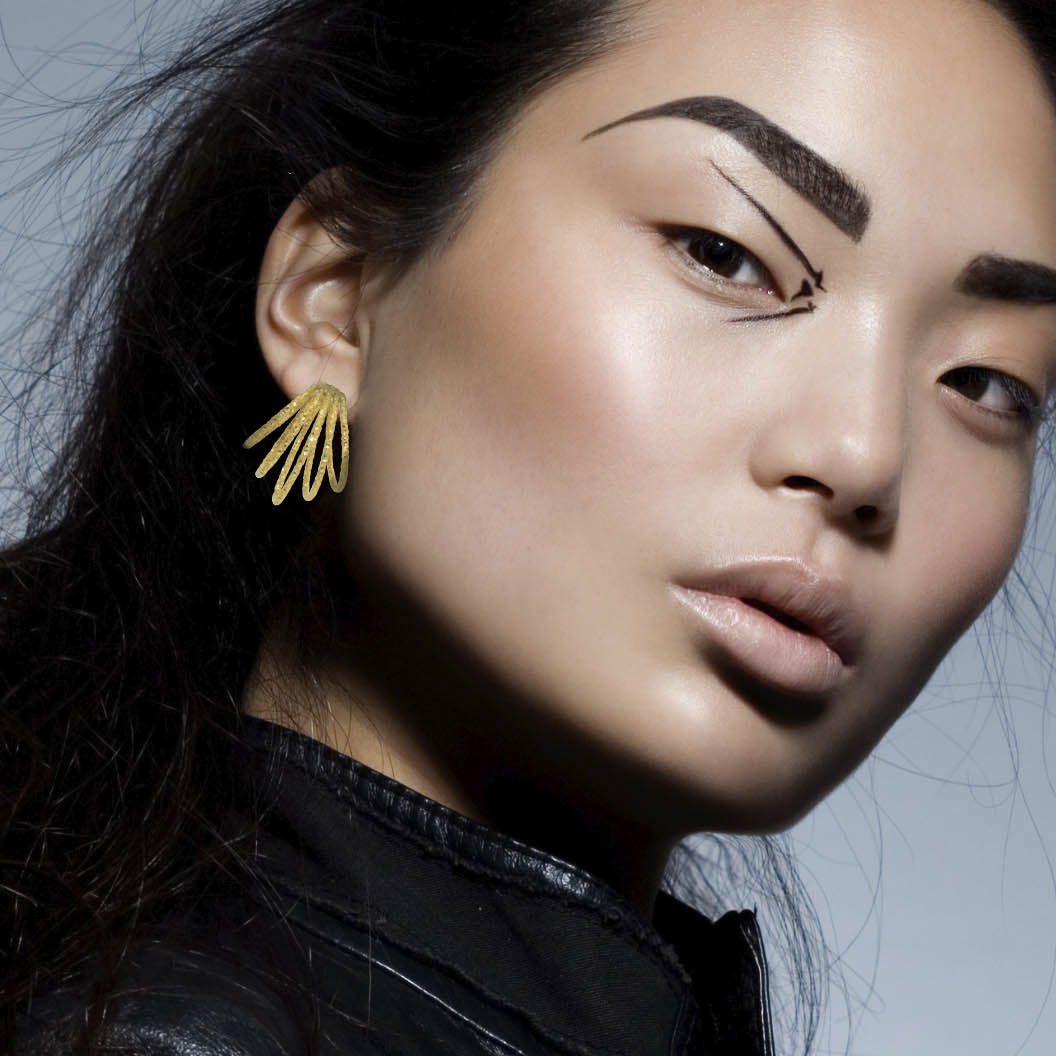 Miccy's | Cinco Golden Hoops | Gold Line Earrings