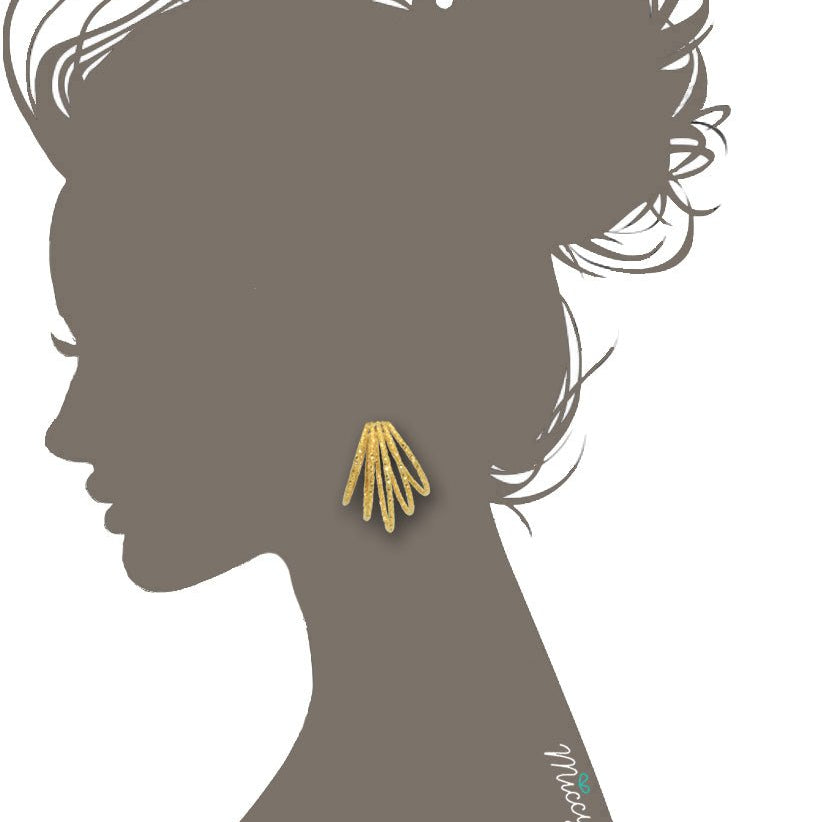 Miccy's | Cinco Golden Hoops | Gold Line Earrings