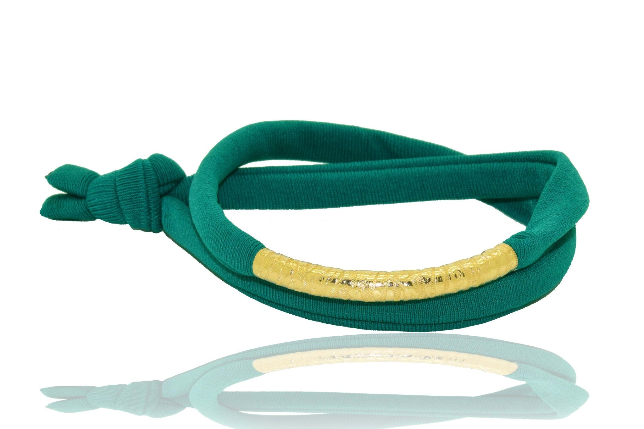 Miccy's | Emerald Green 14K Golden Tube Bracelet