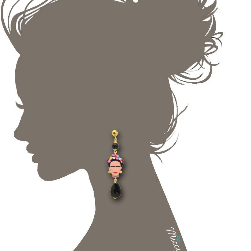 Miccy's | Frida Kahlo black edition | Resin Earrings