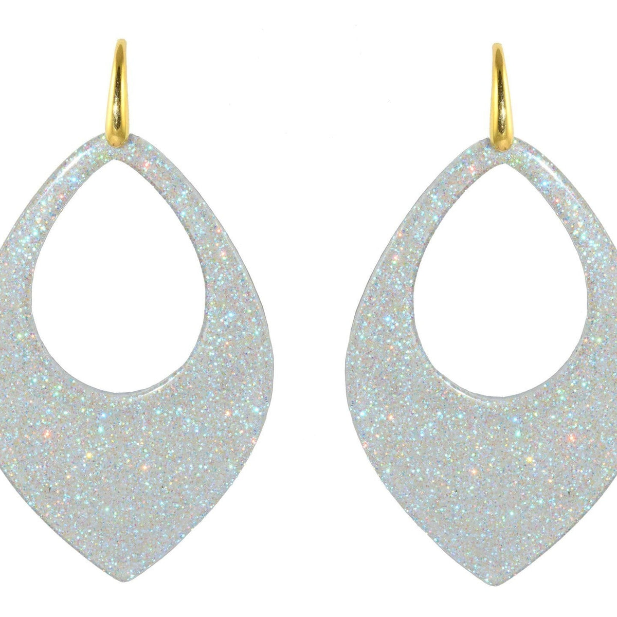 Miccy's | Grey Moondust drops | Resin Earrings