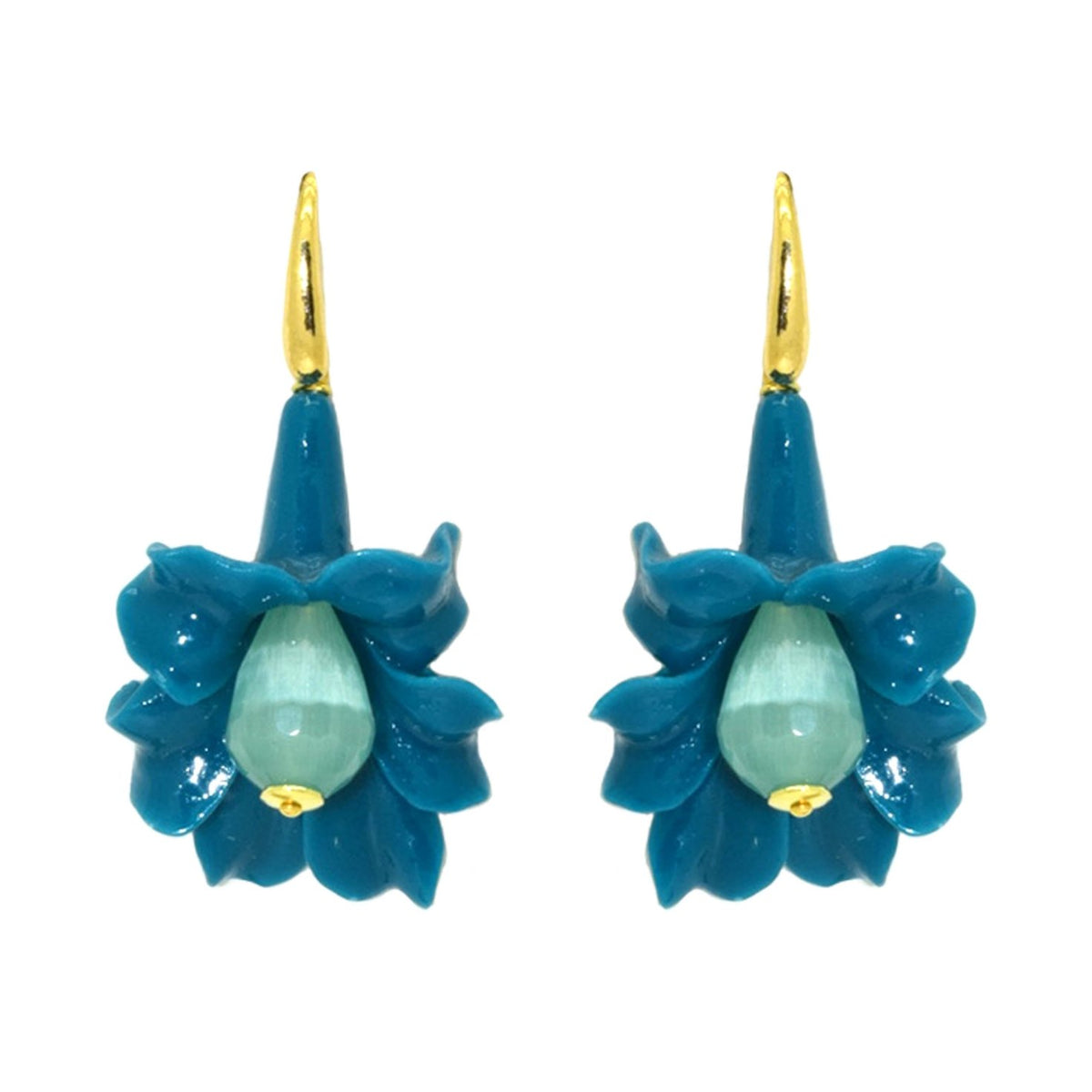 Miccy's | Latour Teal small | Resin Earrings