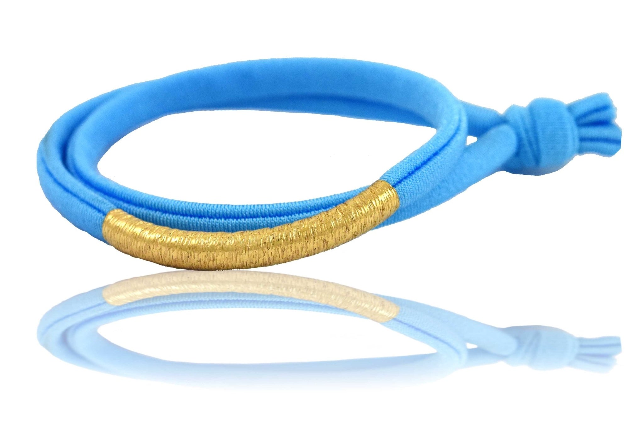 Miccy's | Light Blue 14K Golden Tube Bracelet