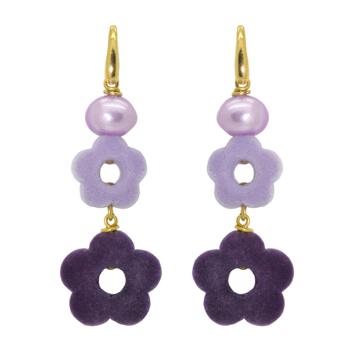 Miccy's | Lilac Flower Power | Resin Earrings