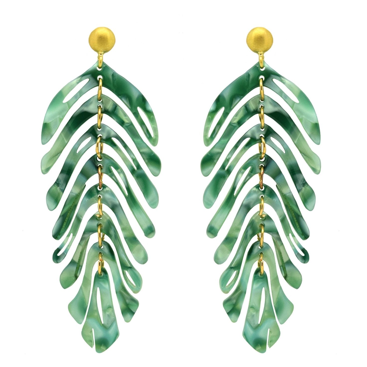 Miccy's | Miccy's Green Leaves | Resin Earrings