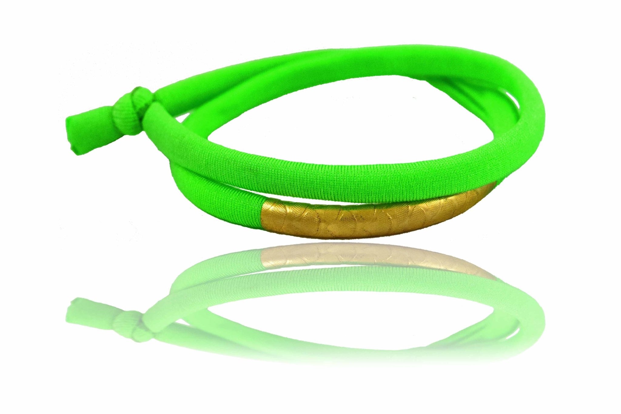 Miccy's | Neon Green 14K Golden Tube Bracelet