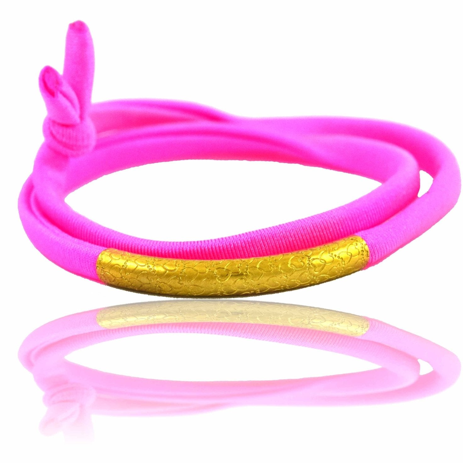 Miccy's | Neon Pink 14K Golden Tube Bracelet