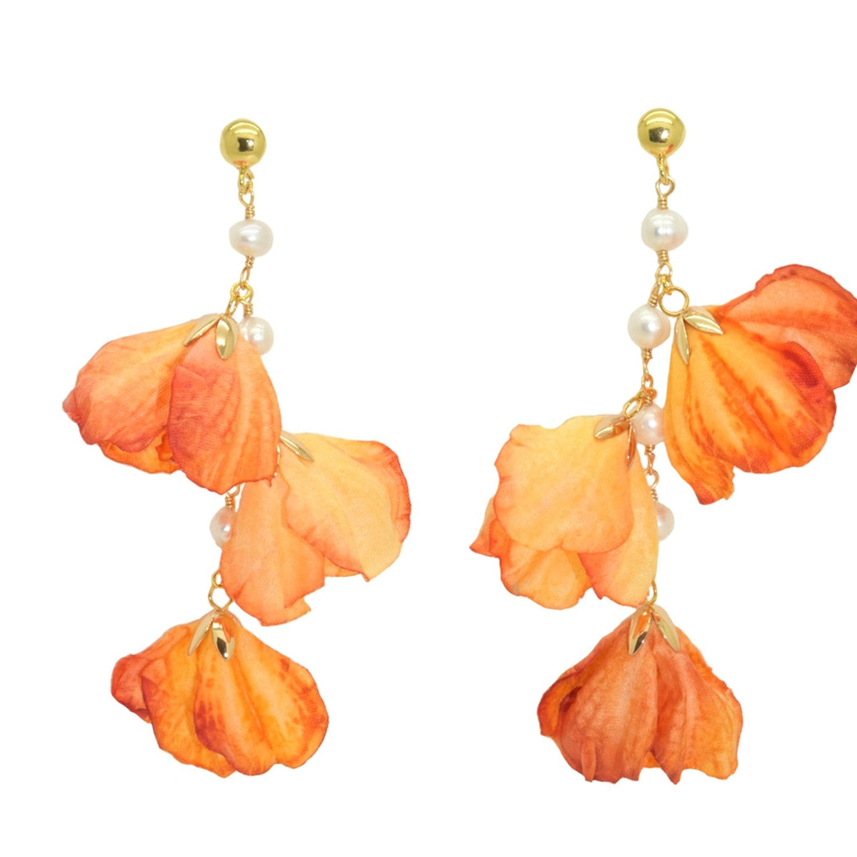 Miccy's | Orange Freesia | Resin Earrings