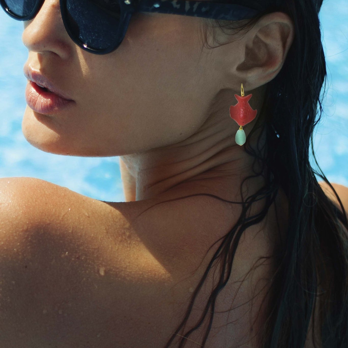 Miccy's | Shark Bait Coral | Resin Earrings