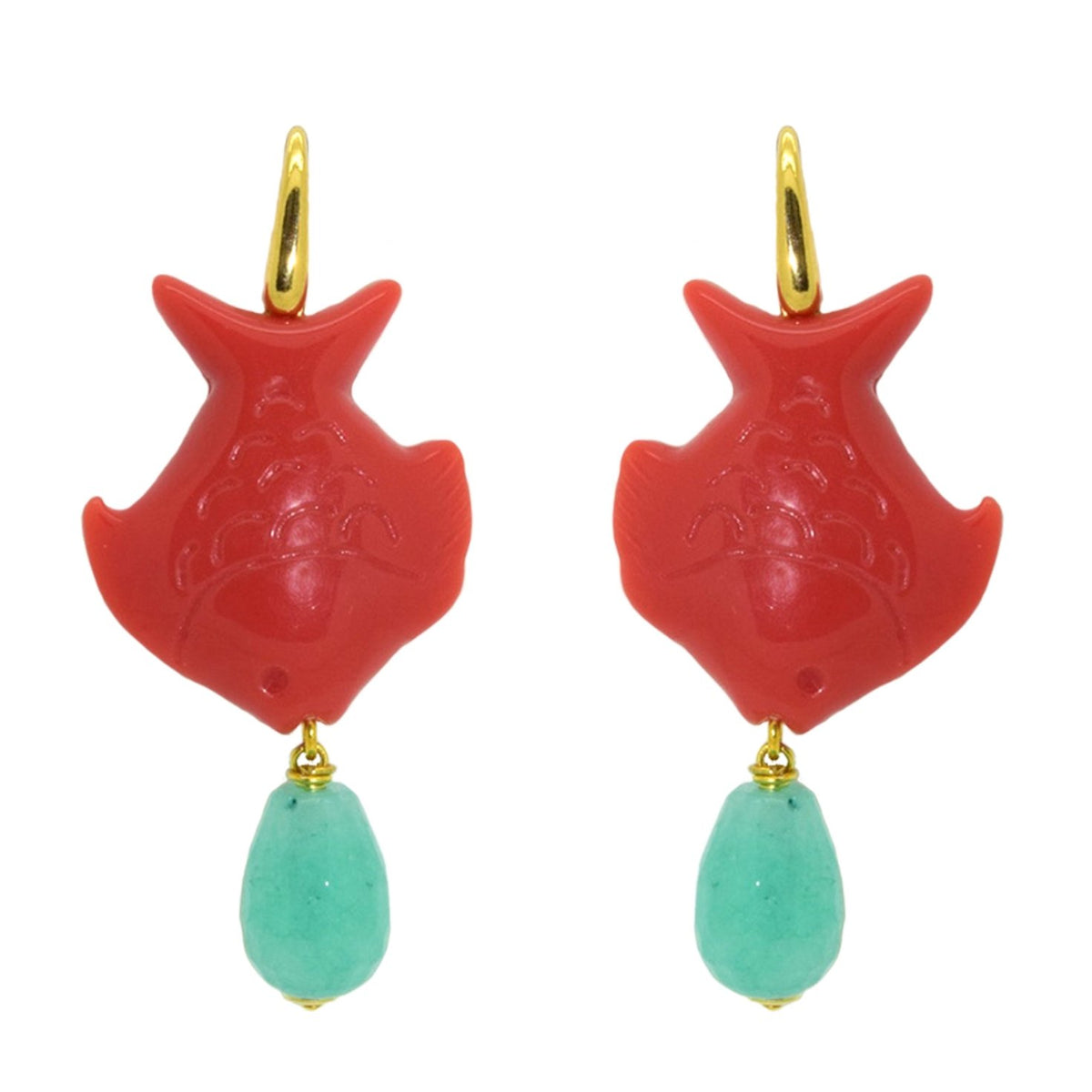 Miccy's | Shark Bait Coral | Resin Earrings