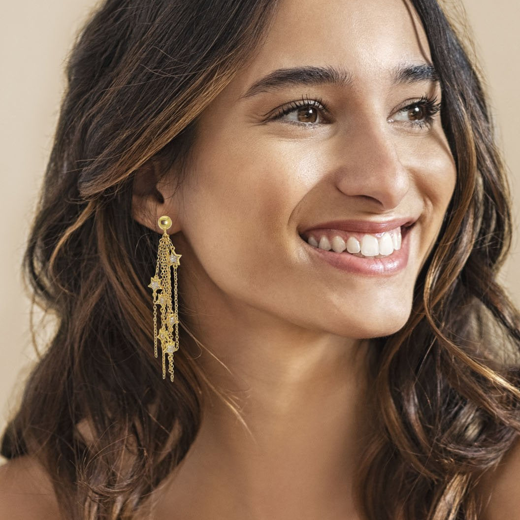 Miccy's | Stars and Stripes | Gold Line Earrings