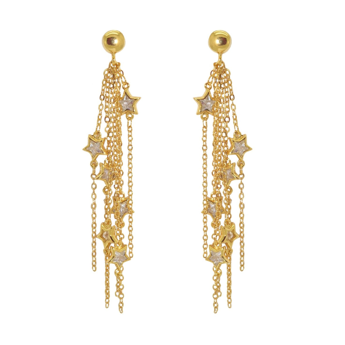 Miccy's | Stars and Stripes | Gold Line Earrings