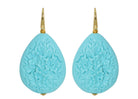Turquoise Carved Drops| Resin Earrings - Miccy's Jewelz Europe