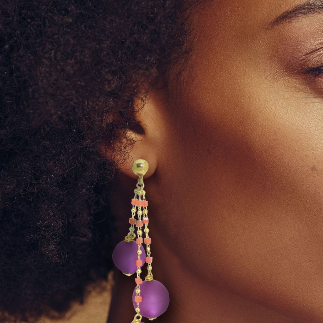 Miccy's | Violet Balloons | Resin Earrings