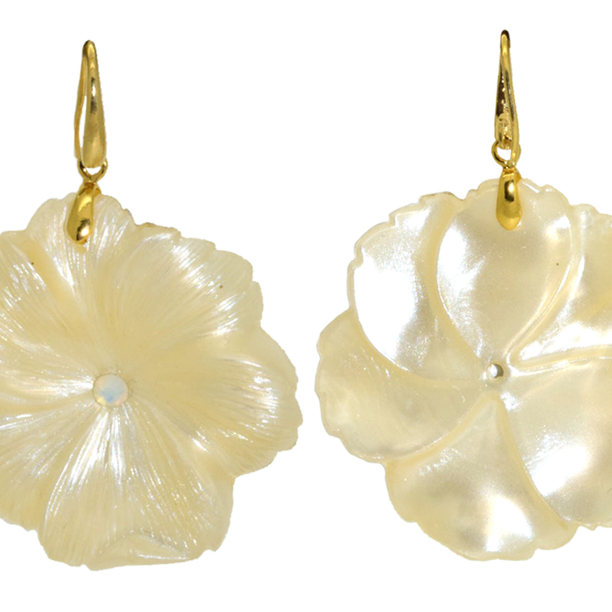 Miccy's | Hibiscus Ivory | Resin Earrings