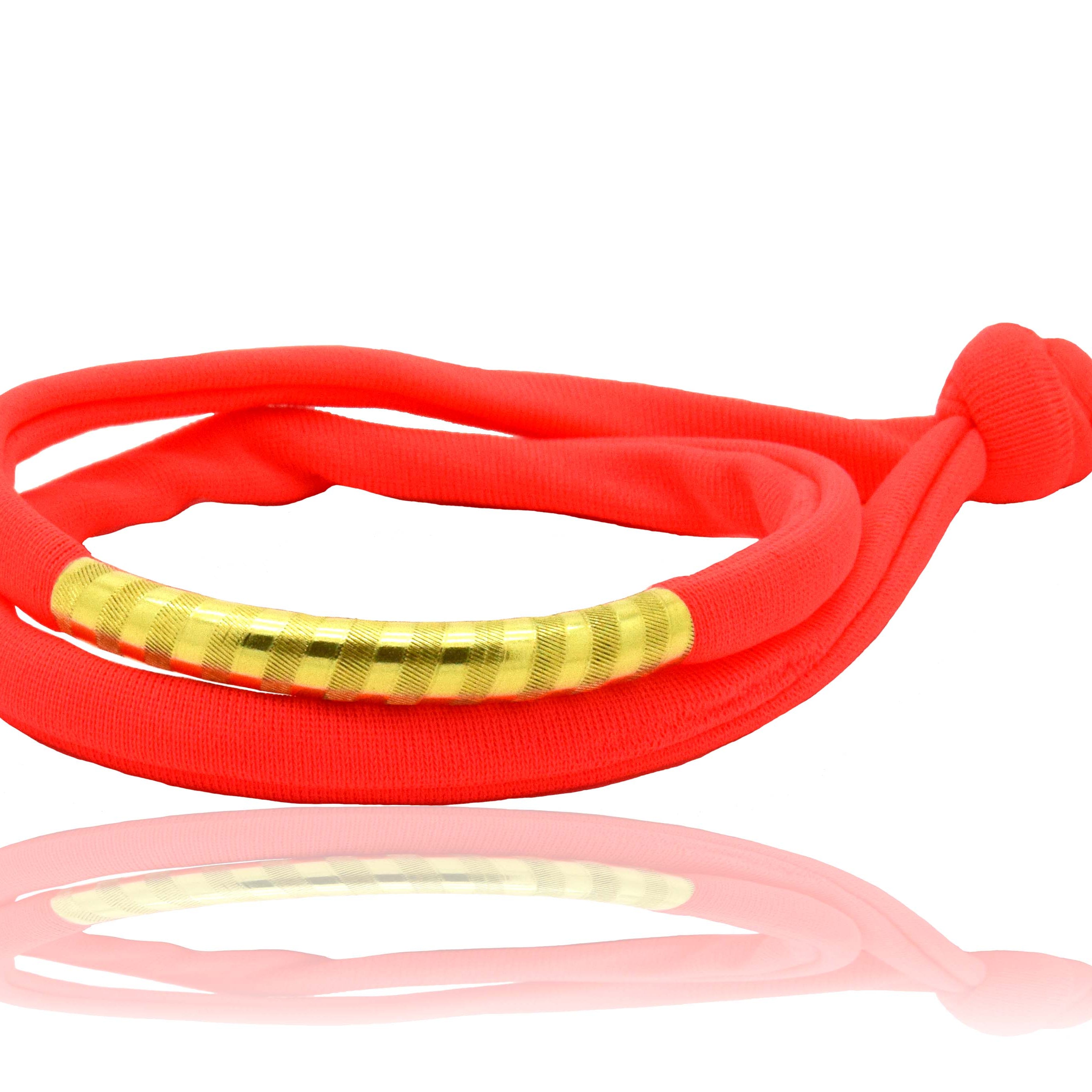 Miccy's | Neon Orange 14K Golden Tube Bracelet