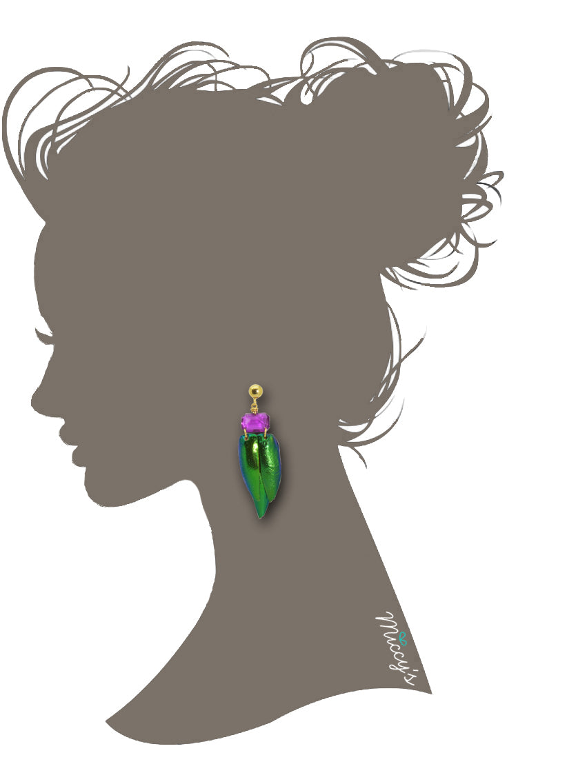 Miccy's | Gemma Beetle - Petite | Skins Earrings