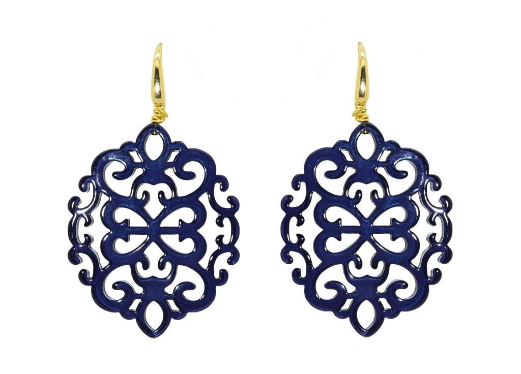Ahlan Blue | Petite | Resin Earrings - Miccy's Jewelz Europe