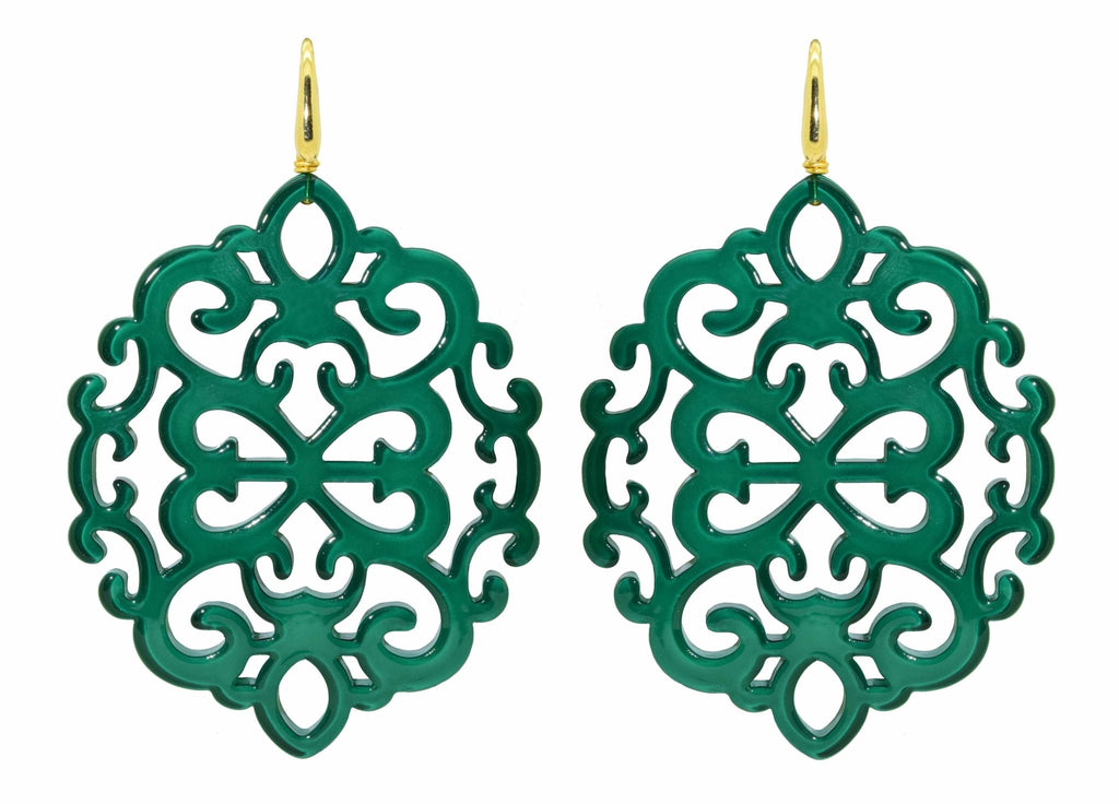 Ahlan Emerald | Resin Earrings - Miccy's Jewelz Europe