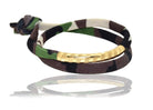 Miccy's | Army Print Green 14K Golden Tube Bracelet