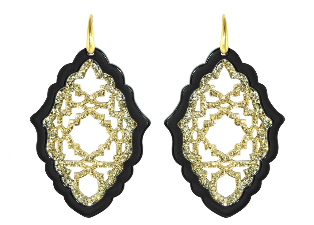 Azizi Large Black | Resin Earrings - Miccy's Jewelz Europe