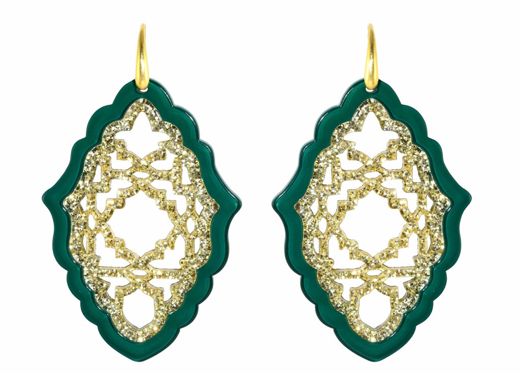 Azizi Large Green | Resin Earrings - Miccy's Jewelz Europe