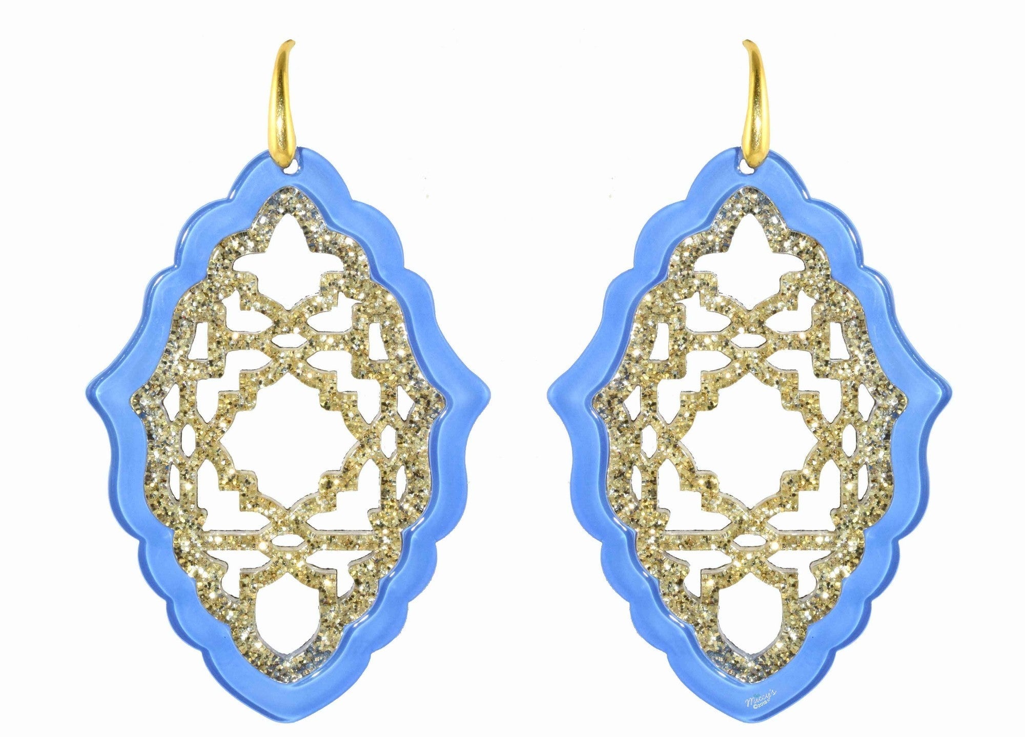 Miccy's | Azizi Light Blue - Large | Resin Earrings