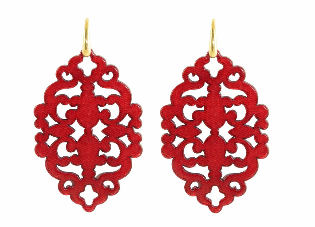 Azulejo Ruby Red | Resin Earrings - Miccy's Jewelz Europe
