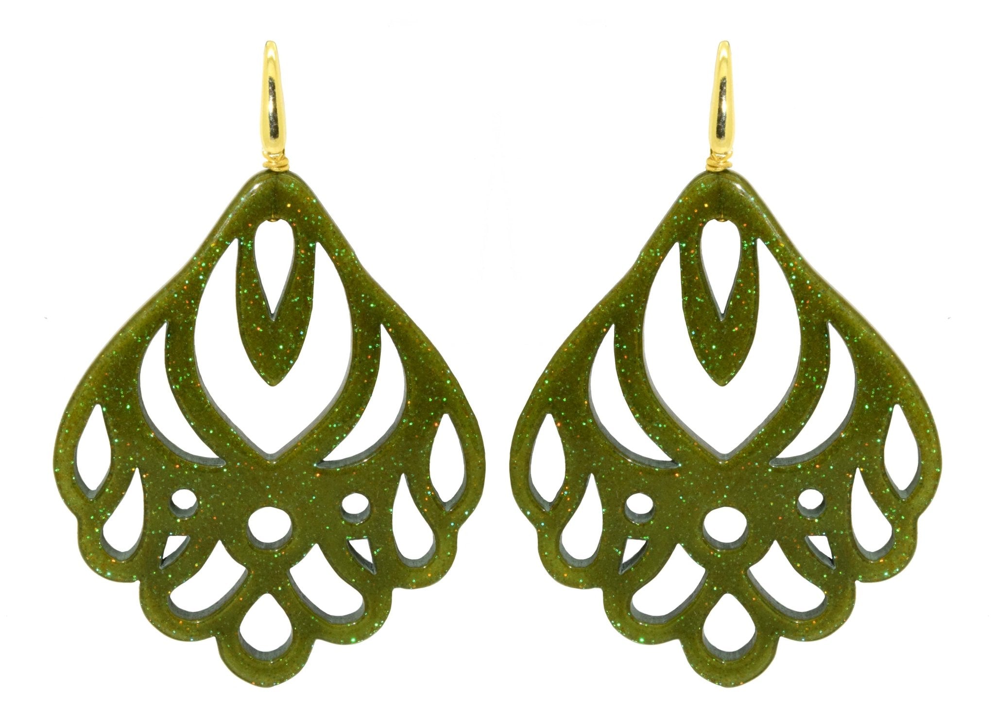 Miccy's | Basila Olive Green | Resin Earrings