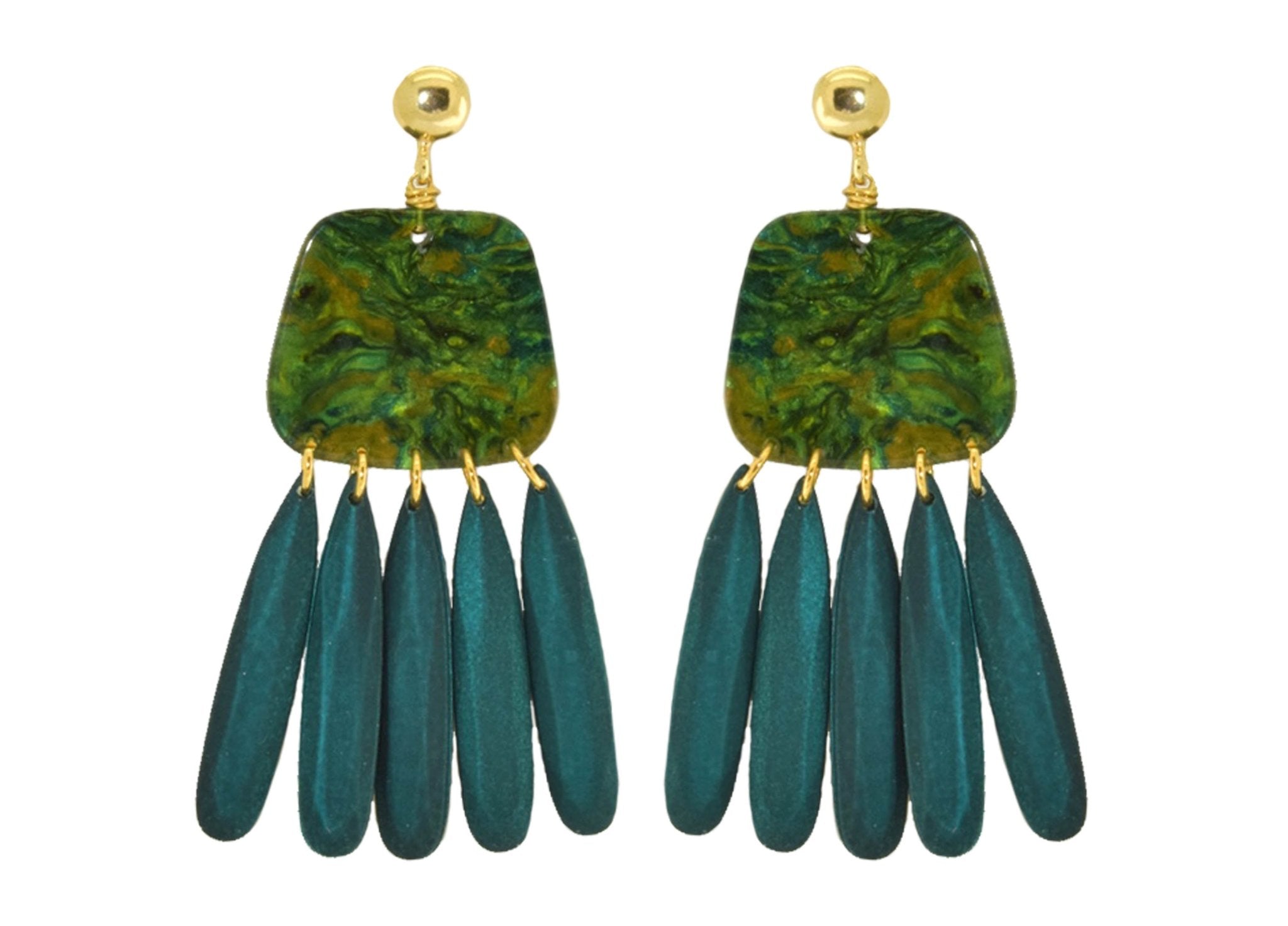 Miccy's | Big Bird Green | Resin Earrings