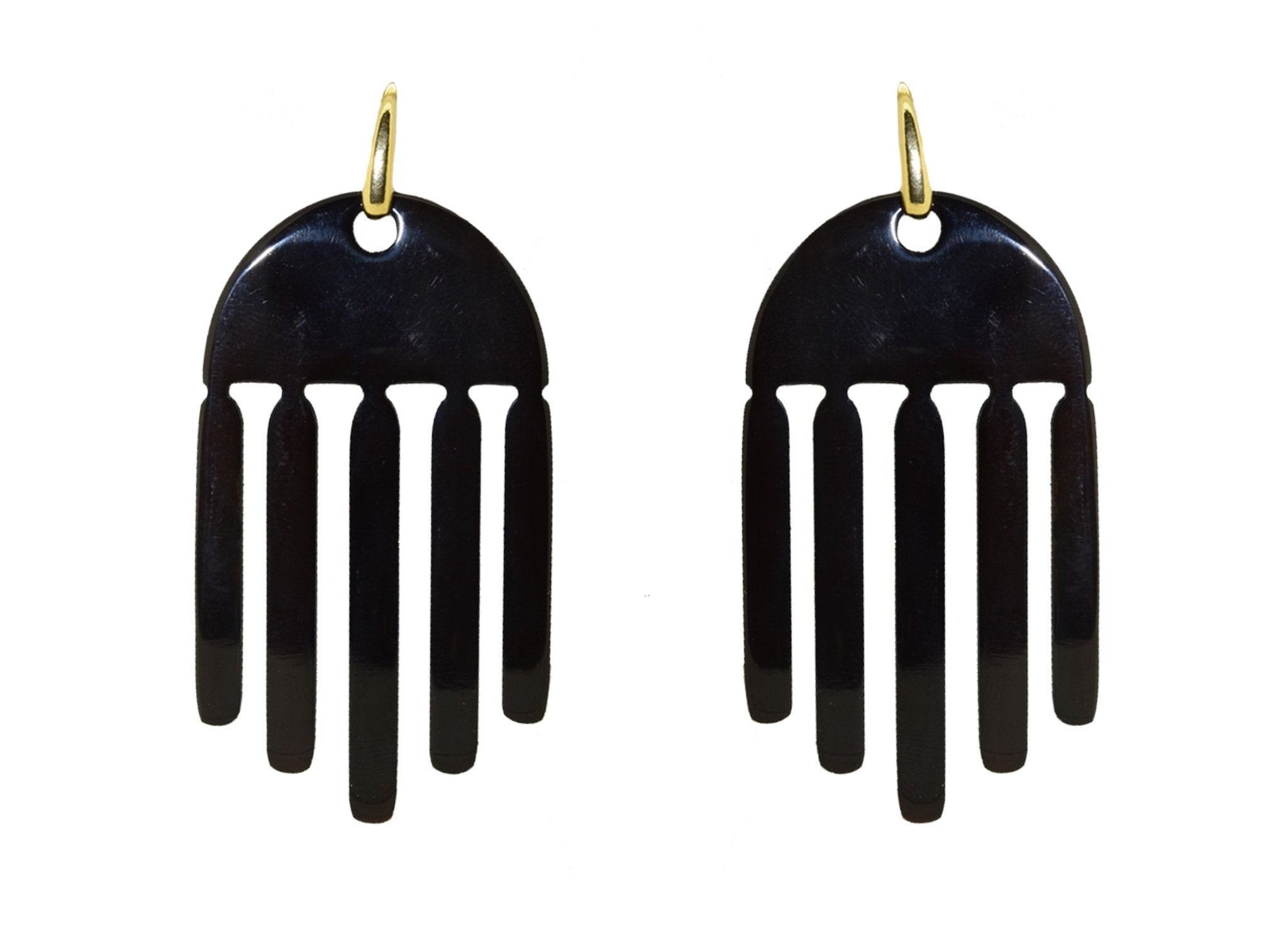 Miccy's | Black Horn Waterfall | Horn Earrings