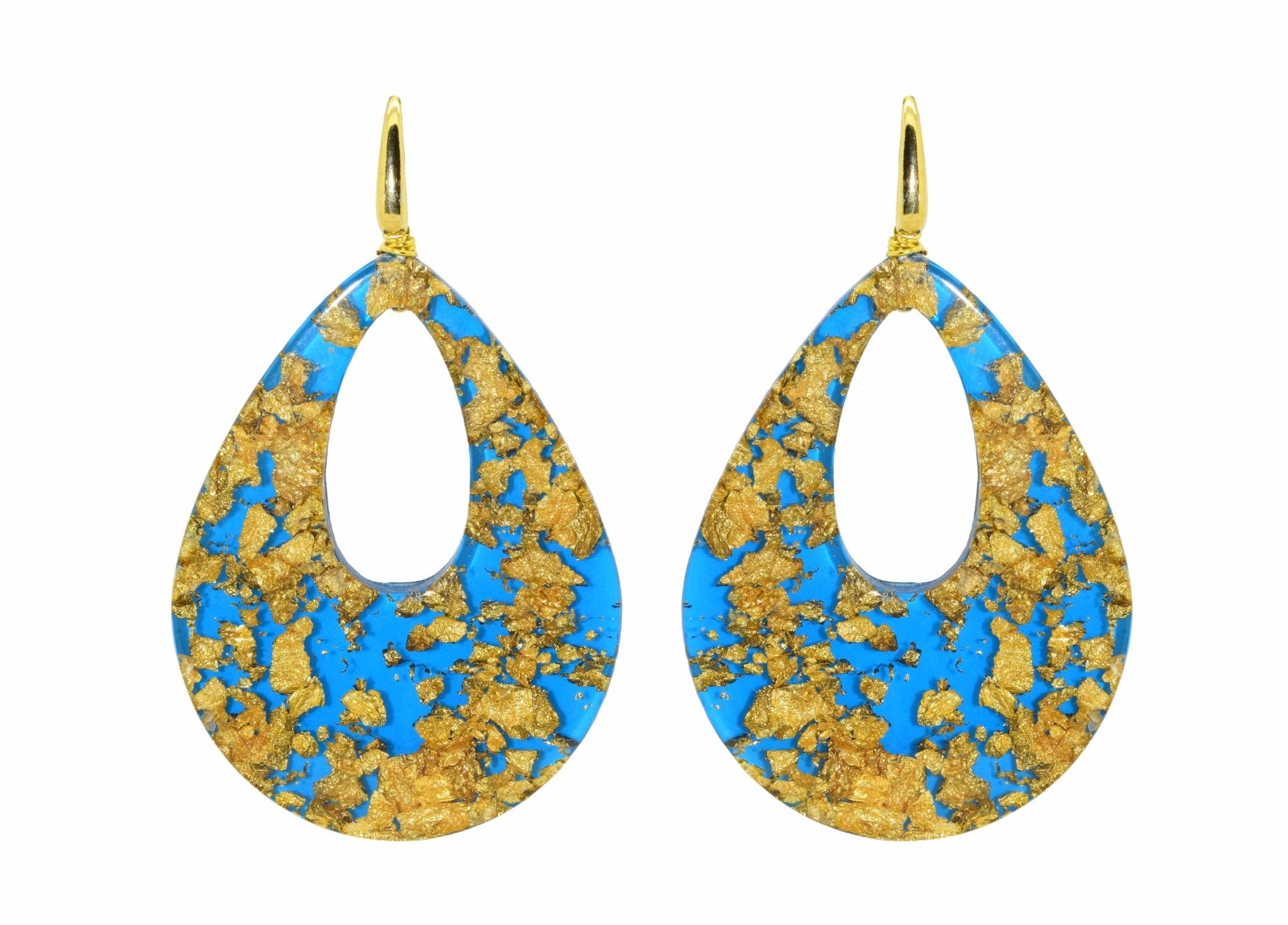 Miccy's | Blue Louis XIV Electric Blue - Le Roi Soleil | Resin Earrings