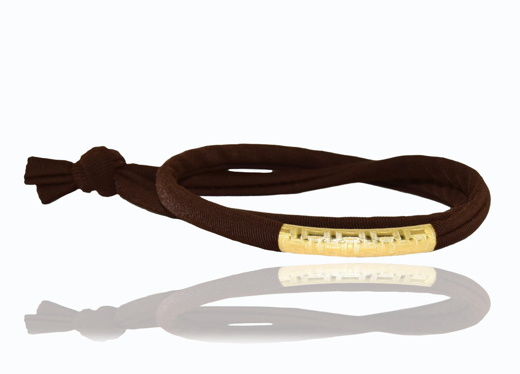 Chocolate Brown 14K Golden Tube Bracelet - Miccy's Jewelz Europe