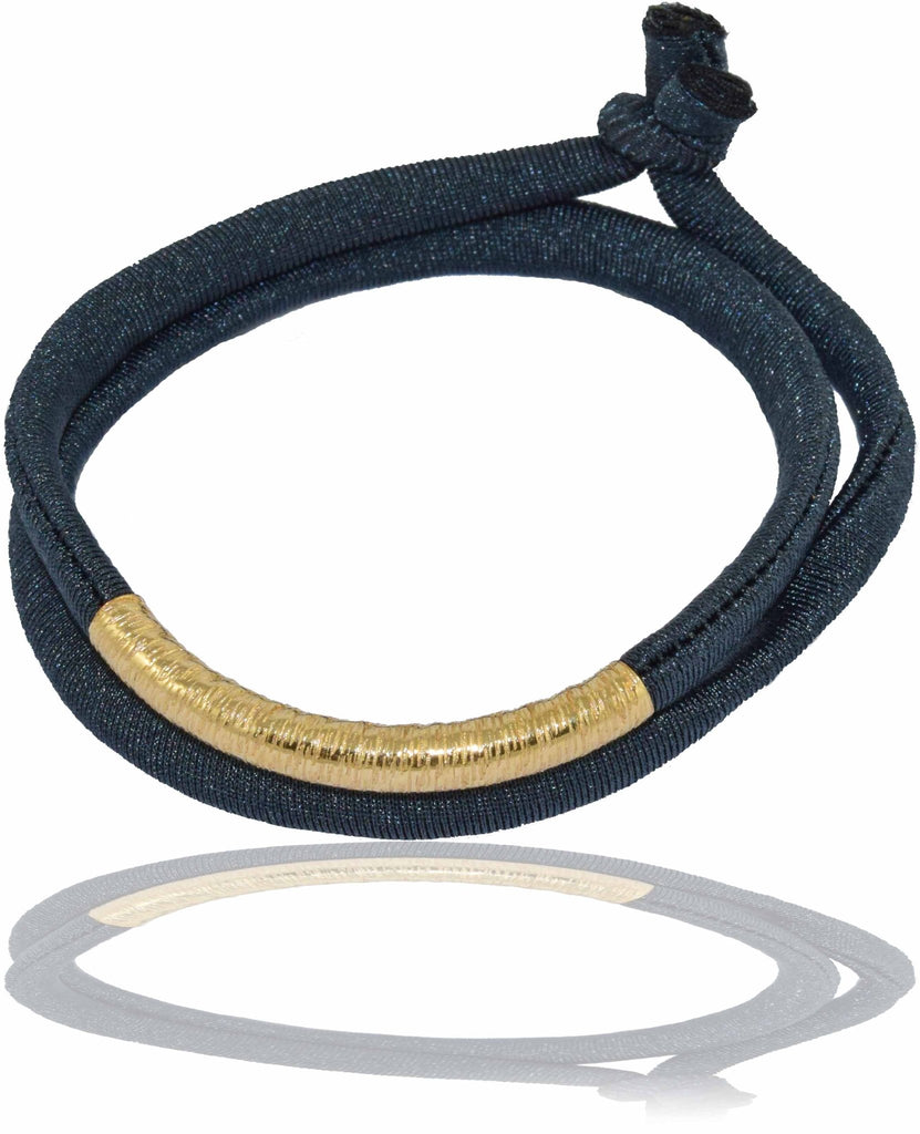 Dark Grey 14K Golden Tube Bracelet - Miccy's Jewelz Europe