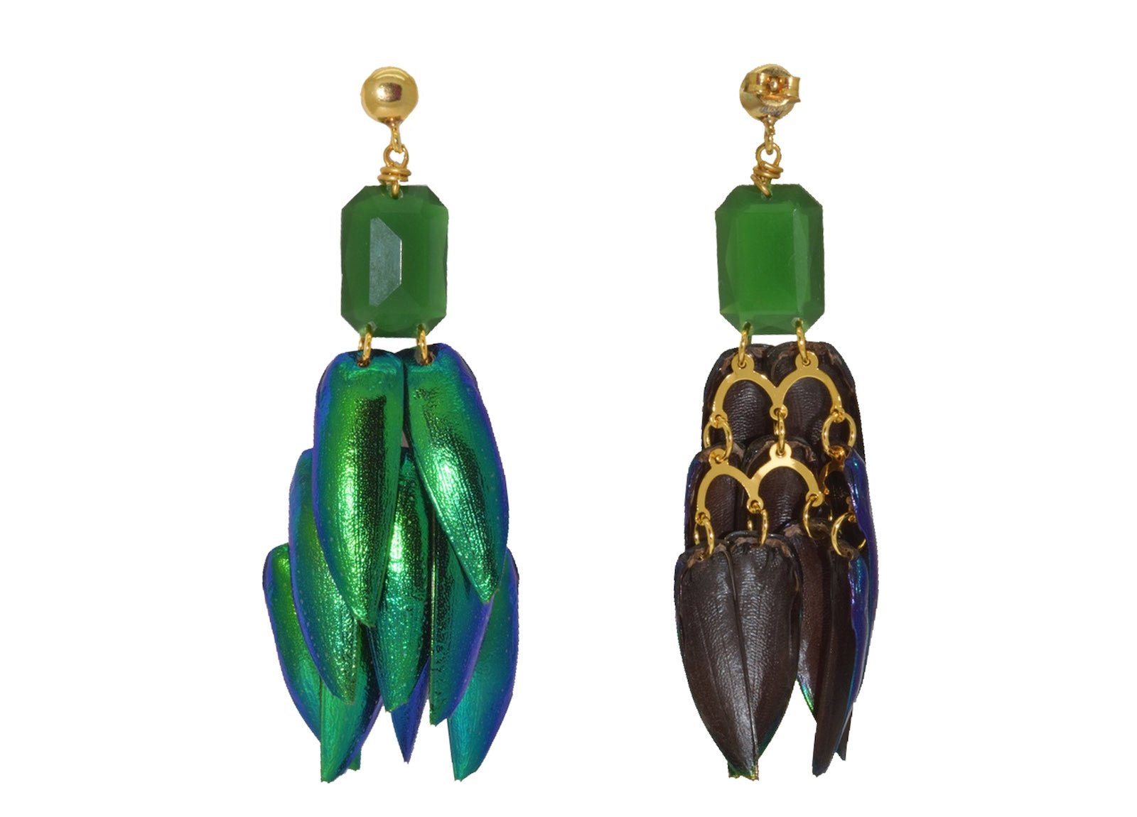 Gemma Beetle Emerald | Skins Earrings - Miccy's Jewelz Europe