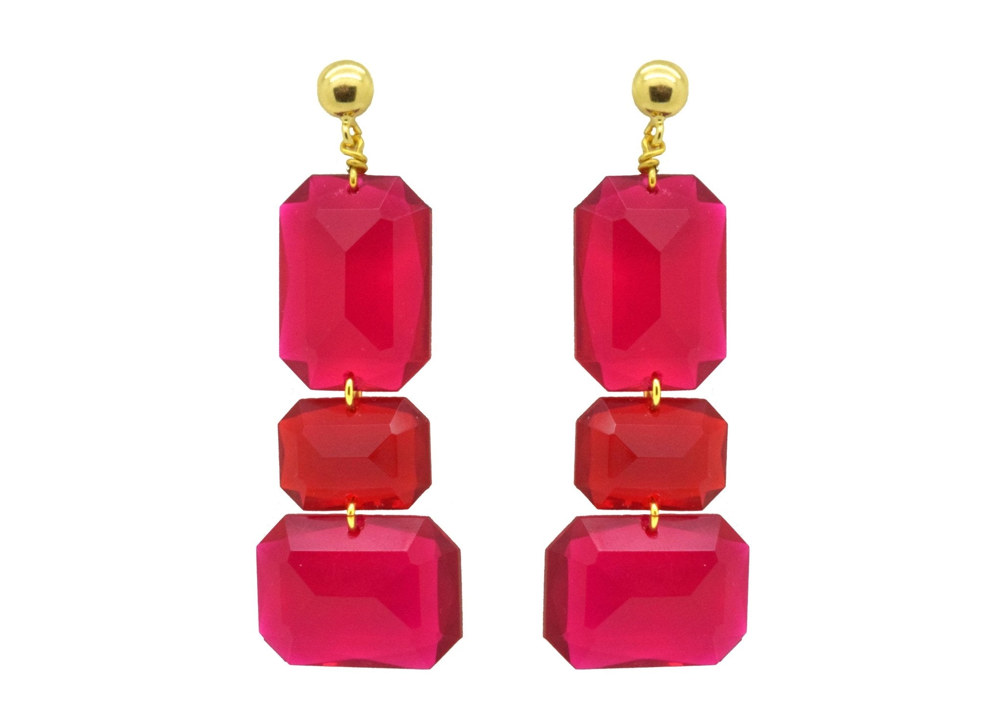 Miccy's | Gemma Hot Pink | Resin Earrings