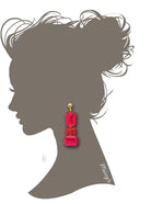 Miccy's | Gemma Hot Pink | Resin Earrings