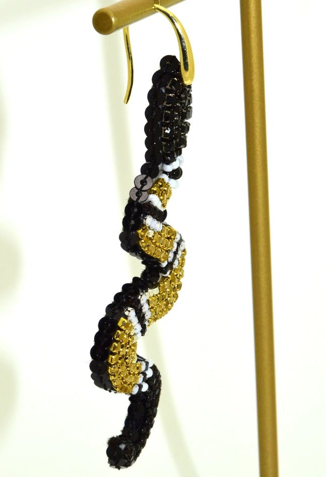 Golden Snakes | PatchArt Earrings - Miccy's Jewelz Europe