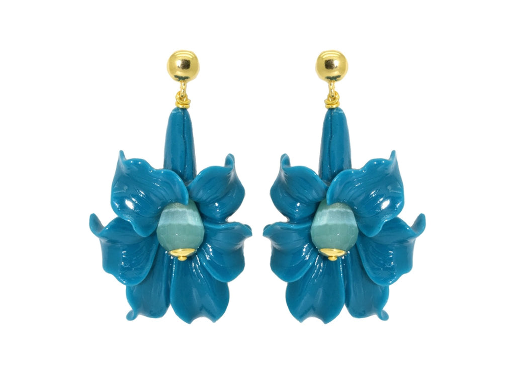 Miccy's | Latour Teal large | Resin Earrings