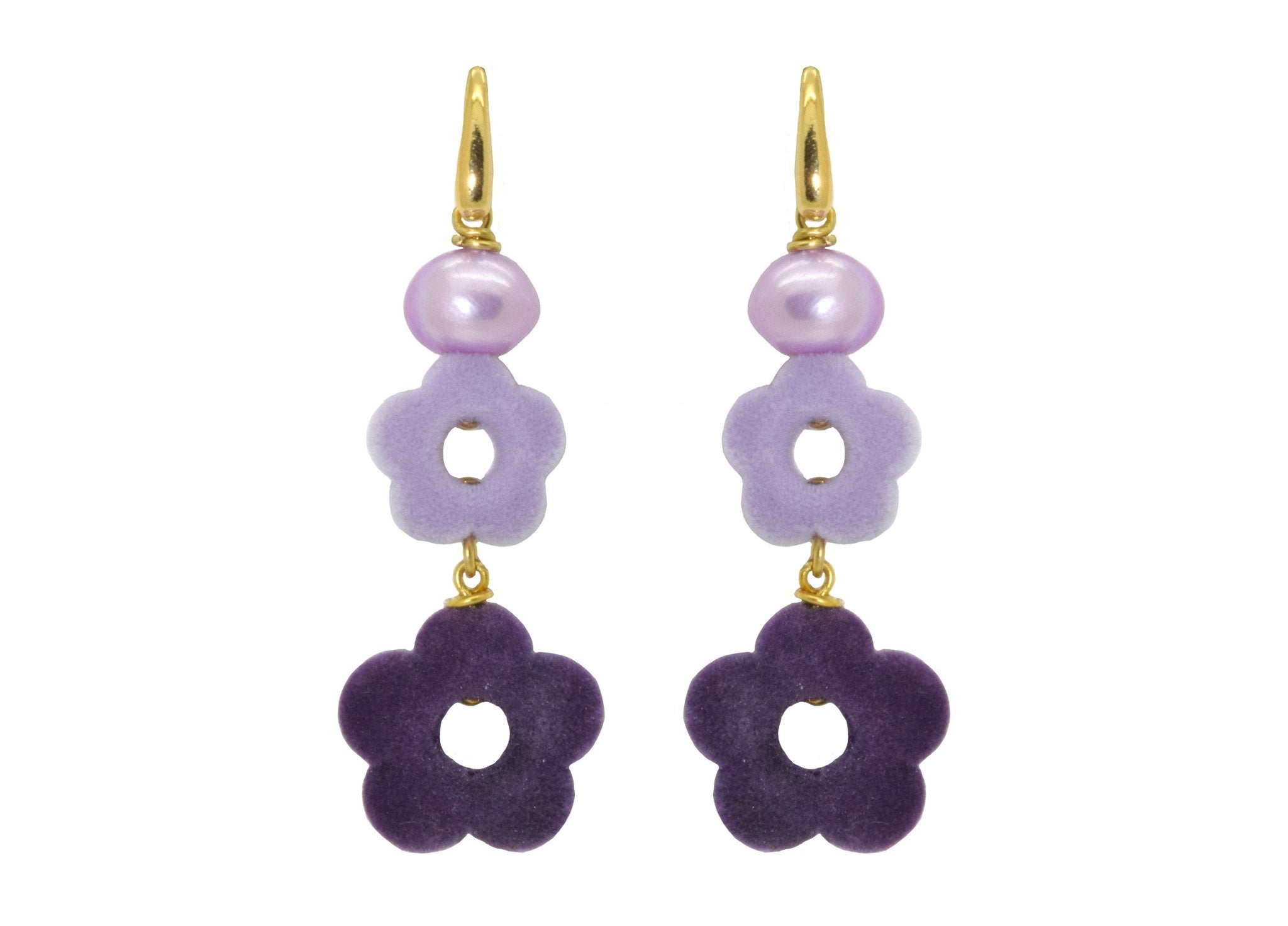 Miccy's | Lilac Flower Power | Resin Earrings