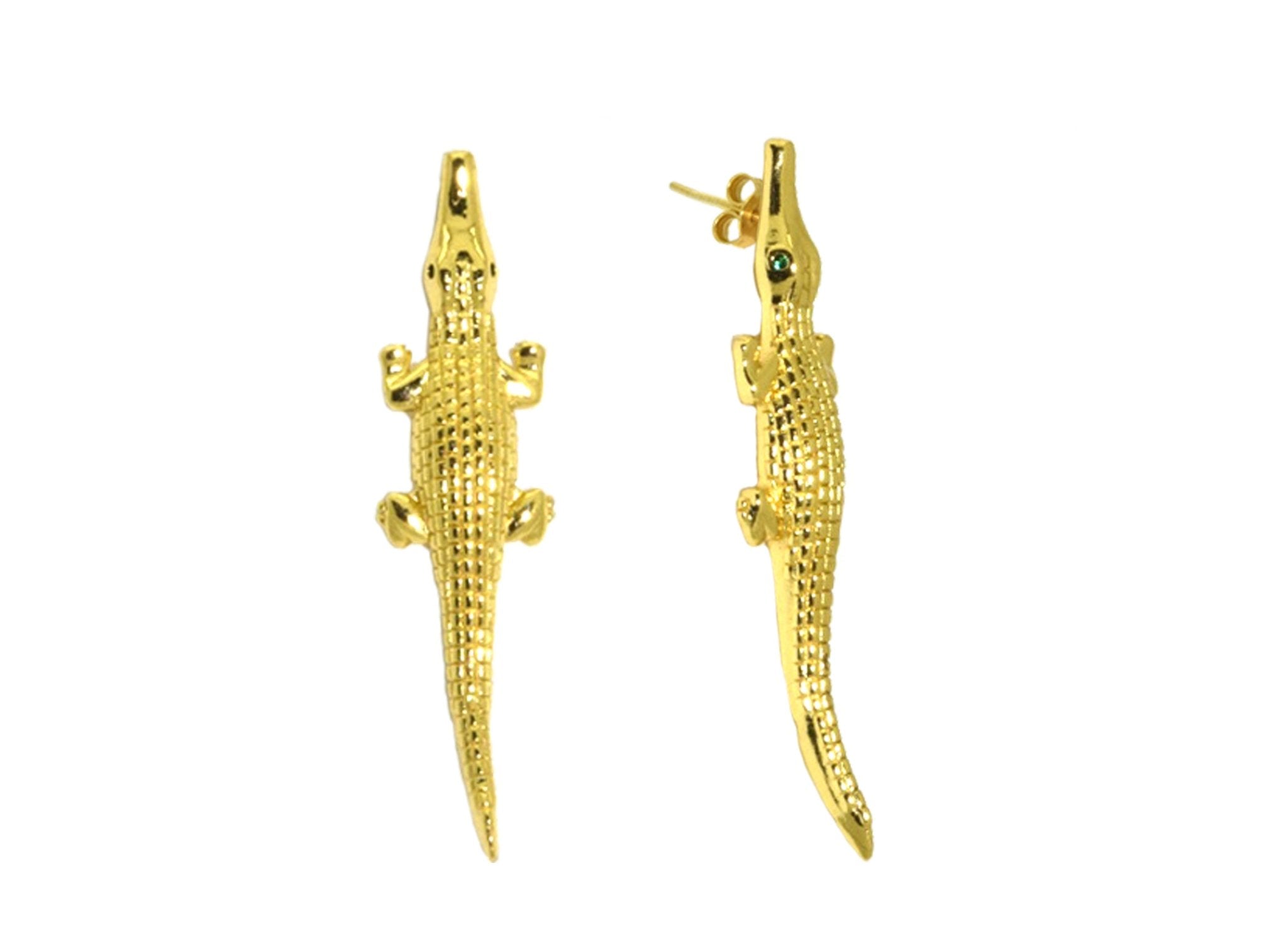 Miccy's | Madame Crocodilla | Gold Line Earrings