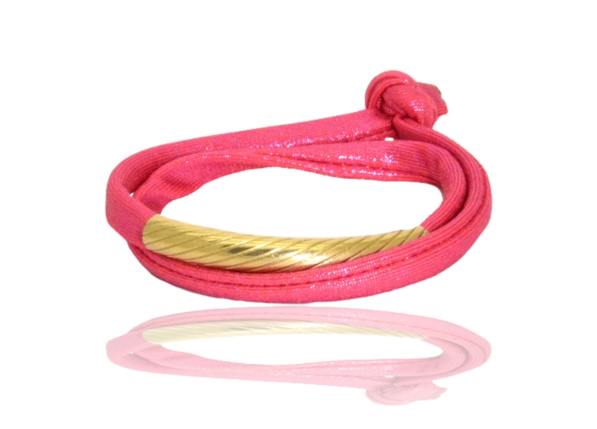 Miccy's | Metallic Peach 14K Golden Tube Bracelet