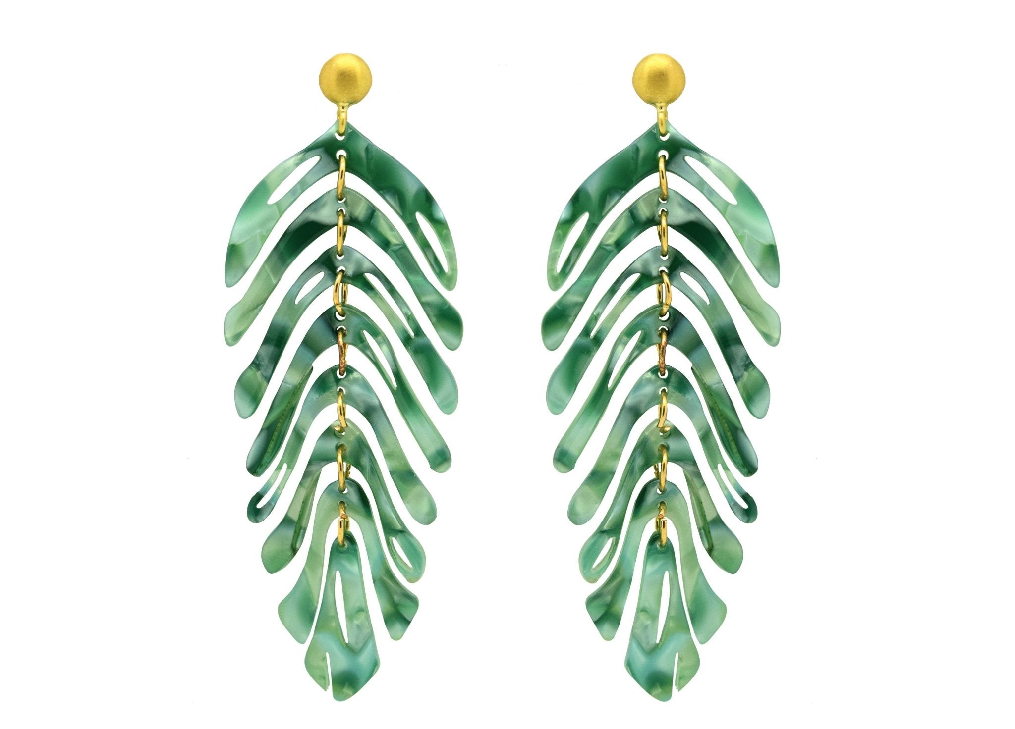 Miccy's | Miccy's Green Leaves | Resin Earrings