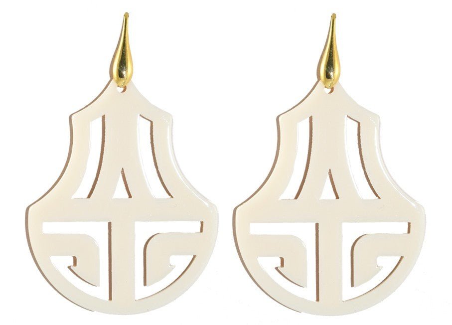 Miccy's | Off White Resin Chandeliers | Resin Earrings