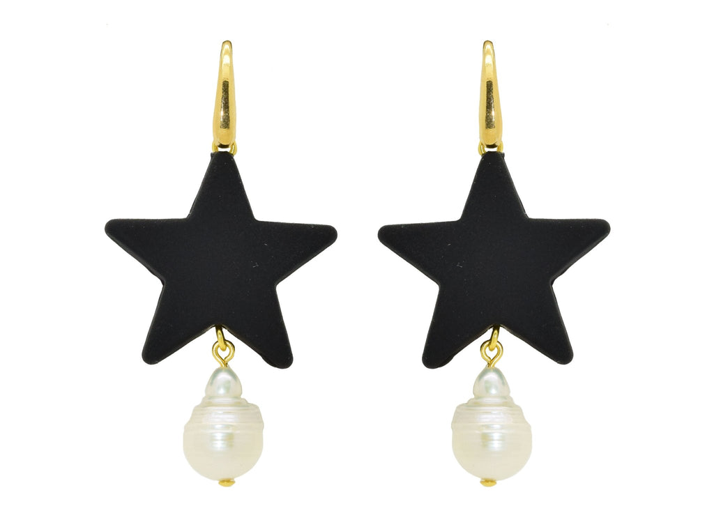 Miccy's | Pearl Star Black | Resin Earrings