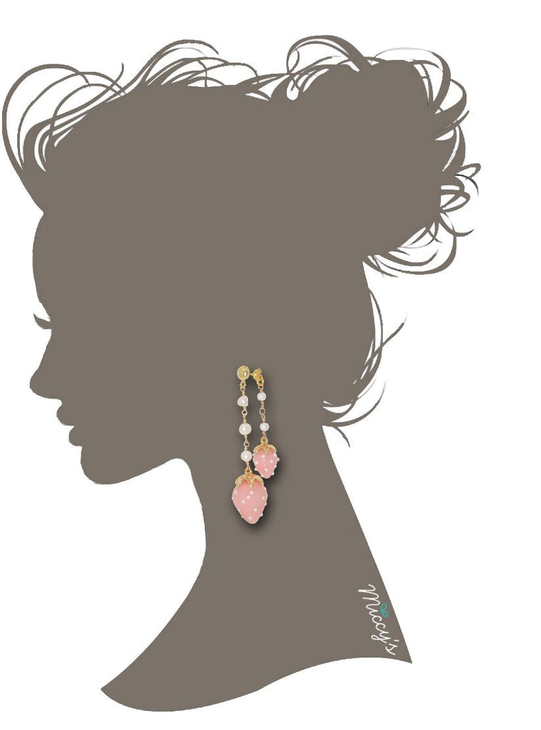 Pink Fragola | Resin Earrings - Miccy's Jewelz Europe
