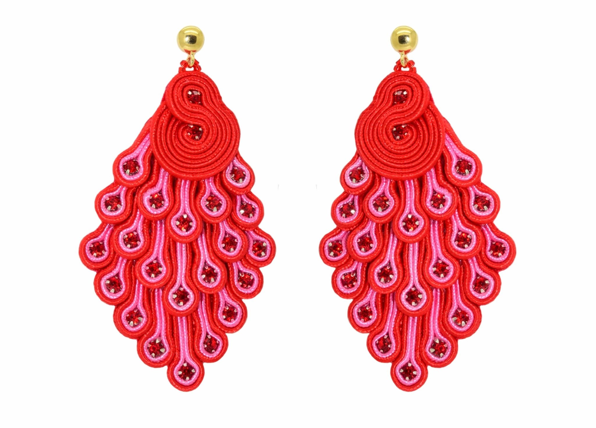 Miccy's | Pink Peacock | Velvet Dreams Earrings